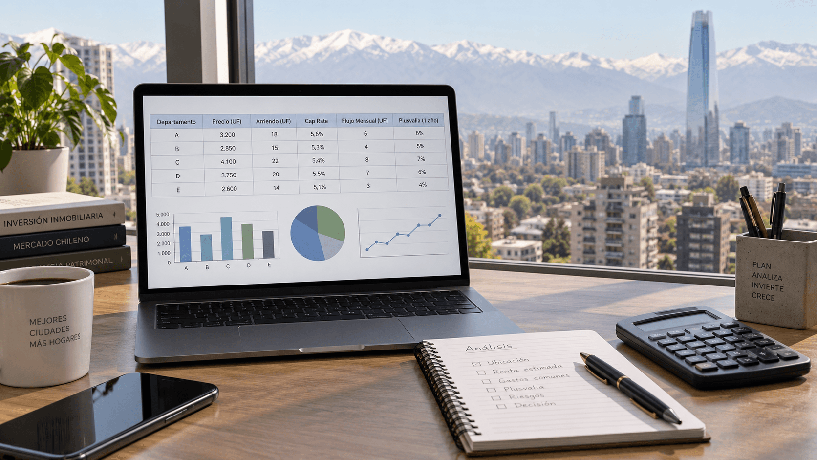 Comparación de propiedades de inversión usando rentabilidad, Cap Rate y plusvalía