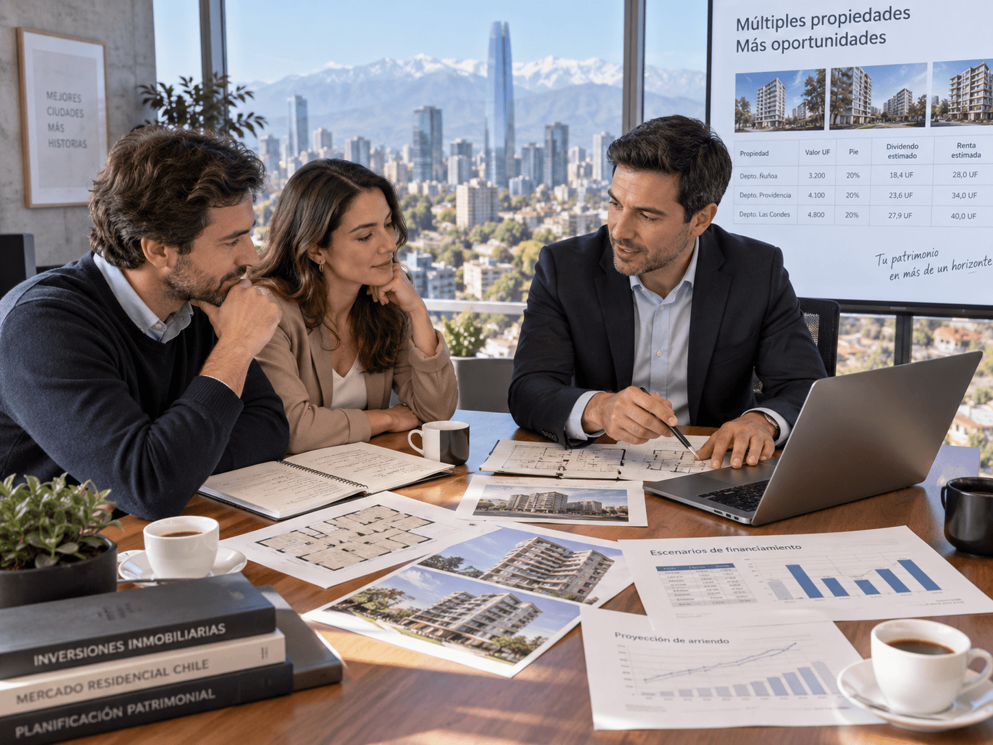 Planificación de inversión inmobiliaria con múltiples propiedades y distintos escenarios de financiamiento