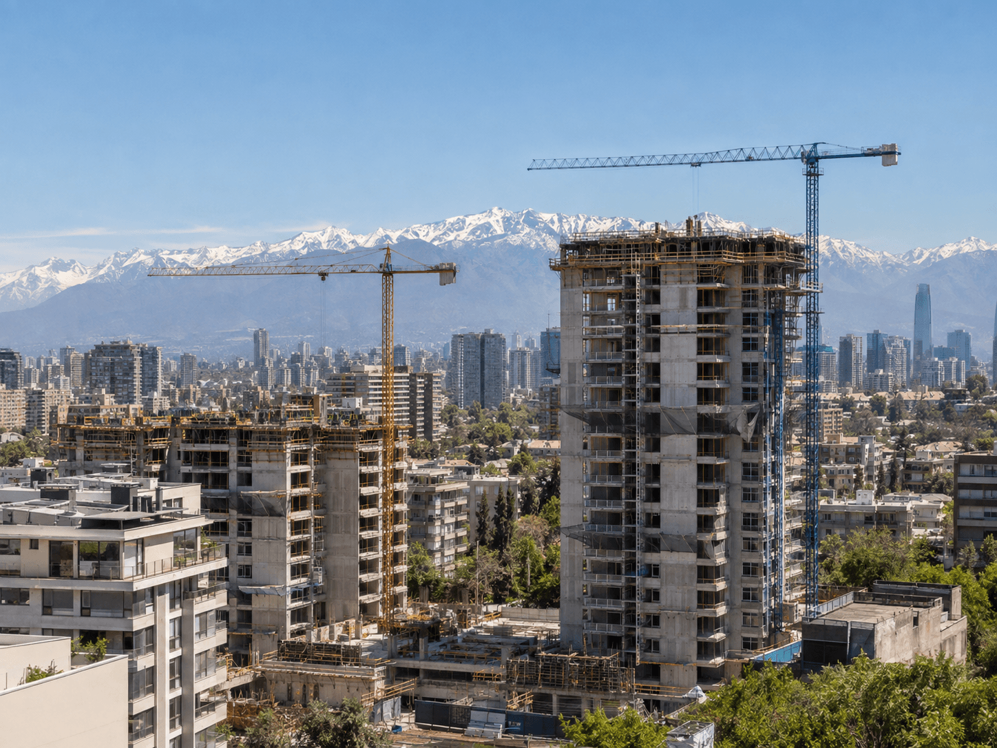 Construcción de departamentos y oferta futura de viviendas en Santiago de Chile